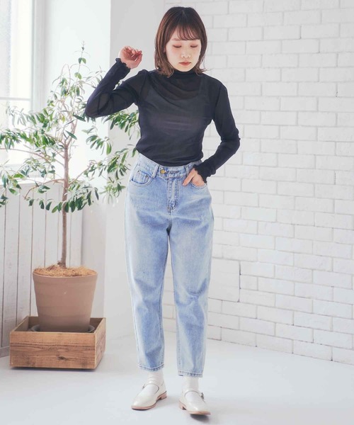 Clice de Paris(クリシェドゥパリス)の「K/シースルータートル(Tシャツ/カットソー・レディース・ブラック/グレー/ピンク/アイボリー・ONESIZE)」の10枚目の写真