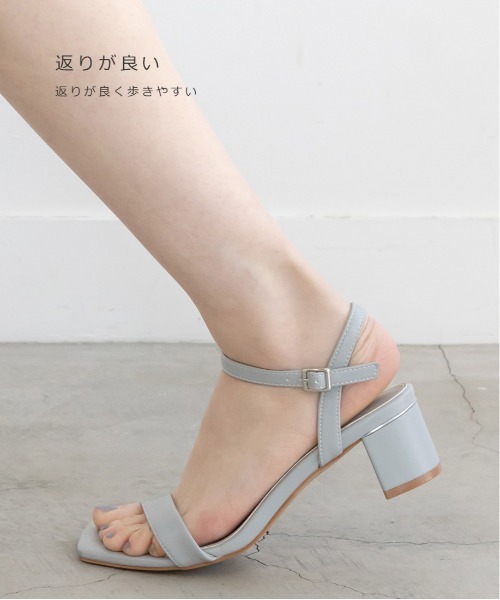 RANDA（ランダ）の「ストレスフリー/ゴールドピースチャンキーヒールサンダル（サンダル・レディース・ブラック/ブルー/アイボリー/グレイッシュベージュ・LL/M/L/S）」の19枚目の写真