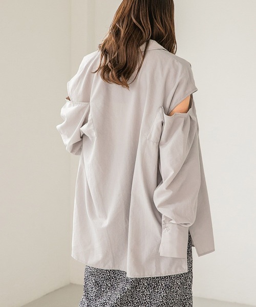 Heather(ヘザー)の「ショルダースリットシャツ 275065(シャツ/ブラウス・レディース・ホワイト/グレー/オレンジ/グリーン・FREE)」の13枚目の写真
