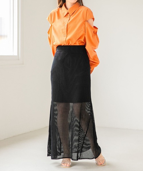 Heather(ヘザー)の「ショルダースリットシャツ 275065(シャツ/ブラウス・レディース・ホワイト/グレー/オレンジ/グリーン・FREE)」の14枚目の写真