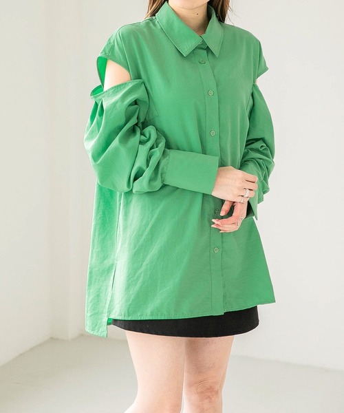 Heather(ヘザー)の「ショルダースリットシャツ 275065(シャツ/ブラウス・レディース・ホワイト/グレー/オレンジ/グリーン・FREE)」の19枚目の写真