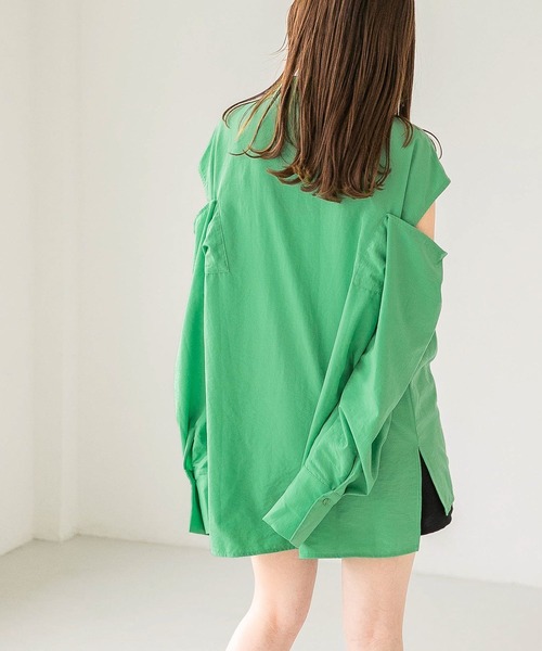 Heather(ヘザー)の「ショルダースリットシャツ 275065(シャツ/ブラウス・レディース・ホワイト/グレー/オレンジ/グリーン・FREE)」の21枚目の写真