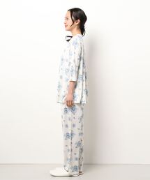 KID BLUE シルク　ルームウェア キッドブルー -24シルクブラッサムPt -7分袖パジャマ