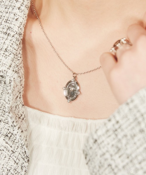 Mel cinna/Mel cross plate necklace（ネックレス）｜Mel cinna  