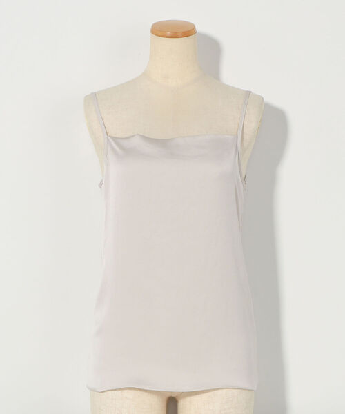 NOLLEY’S（ノーリーズ）の「サテン×ベア天キャミソール（キャミソール・レディース・ホワイト/ベージュ/ネイビー・36/38）」の3枚目の写真