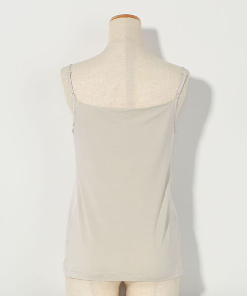 NOLLEY’S（ノーリーズ）の「サテン×ベア天キャミソール（キャミソール・レディース・ホワイト/ベージュ/ネイビー・36/38）」の8枚目の写真