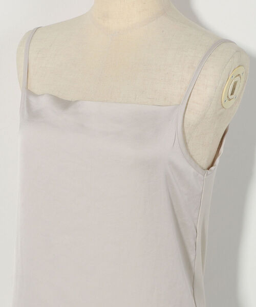 NOLLEY’S（ノーリーズ）の「サテン×ベア天キャミソール（キャミソール・レディース・ホワイト/ベージュ/ネイビー・36/38）」の9枚目の写真