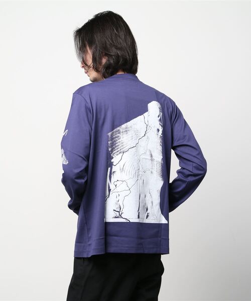 DIET BUTCHER（ダイエットブッチャー）の「DIET BUTCHER long sleeve t-shirt(back print)（Tシャツ/カットソー・メンズ・ベージュ/パープル・LARGE/SMALL/MEDIUM）」の12枚目の写真