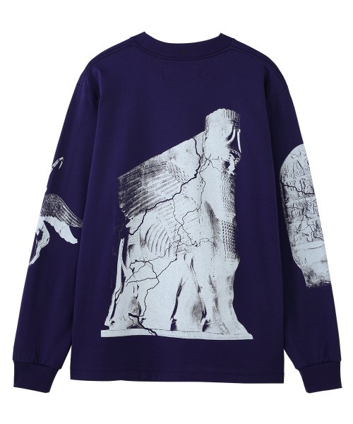 DIET BUTCHER（ダイエットブッチャー）の「DIET BUTCHER long sleeve t-shirt(back print)（Tシャツ/カットソー・メンズ・ベージュ/パープル・LARGE/SMALL/MEDIUM）」の5枚目の写真