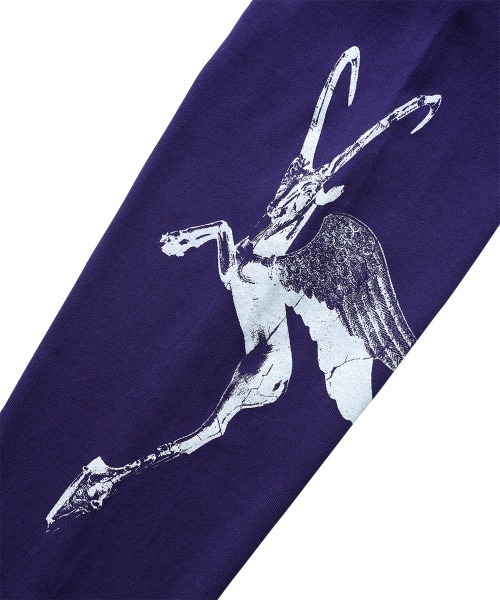 DIET BUTCHER（ダイエットブッチャー）の「DIET BUTCHER long sleeve t-shirt(back print)（Tシャツ/カットソー・メンズ・ベージュ/パープル・LARGE/SMALL/MEDIUM）」の6枚目の写真