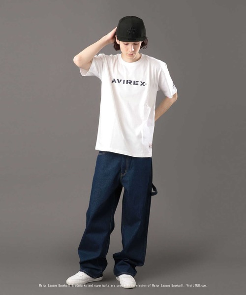AVIREX（アヴィレックス）の「【MLB×AVIREX】ヤンキース Tシャツ/YANKEES T-SHIRT（Tシャツ/カットソー・メンズ・ホワイト/ブラック・SMALL/XX-LARGE/LARGE/MEDIUM/X-LARGE）」の3枚目の写真
