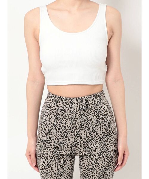 GYDA（ジェイダ）の「テレコBACKクロスOPENビスチェ（タンクトップ・レディース・ブラック/オフホワイト・FREE）」の8枚目の写真