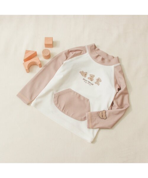 apres les cours(アプレレクール)の「tiny bear ラッシュガード_UVカット(ラッシュガード・キッズ・ベージュ・90/100/80)」の8枚目の写真