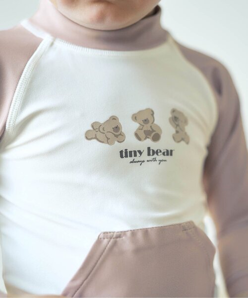 apres les cours(アプレレクール)の「tiny bear ラッシュガード_UVカット(ラッシュガード・キッズ・ベージュ・90/100/80)」の17枚目の写真