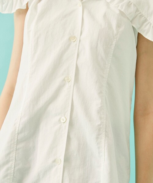 INella(イネラ)の「【INella/イネラ】フリルオープンカラーシャツ(シャツ/ブラウス・レディース・ホワイト/ラベンダー/ブラック・FREE)」の12枚目の写真