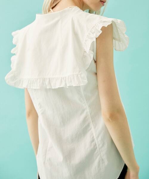 INella(イネラ)の「【INella/イネラ】フリルオープンカラーシャツ(シャツ/ブラウス・レディース・ホワイト/ラベンダー/ブラック・FREE)」の13枚目の写真