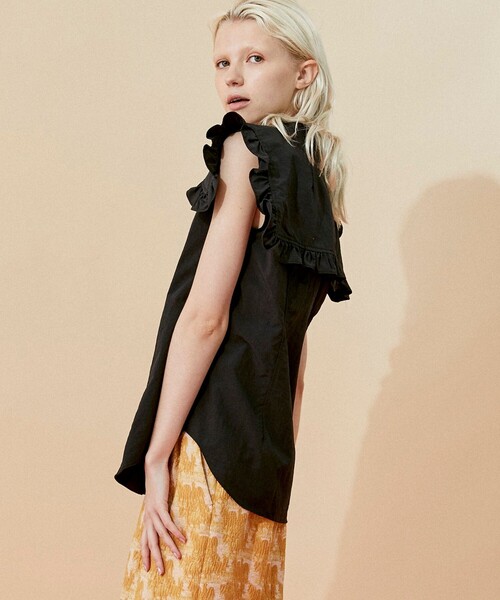 INella(イネラ)の「【INella/イネラ】フリルオープンカラーシャツ(シャツ/ブラウス・レディース・ホワイト/ラベンダー/ブラック・FREE)」の19枚目の写真