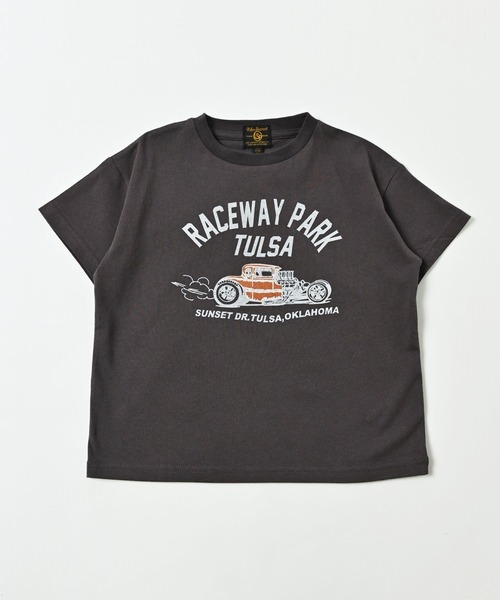 Life Support Products（ライフサポートプロダクツ）の「半袖プリントT（80～150cm）（Tシャツ/カットソー・キッズ・ライトブルー/ブラック/ベージュ/オフホワイト/カーキ/イエロー/ブルー/杢グレー/チャコール/テラコッタ・90/100/110/120/80/130/95/140/150）」の4枚目の写真