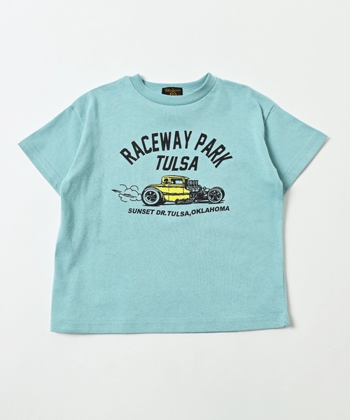 Life Support Products（ライフサポートプロダクツ）の「半袖プリントT（80～150cm）（Tシャツ/カットソー・キッズ・ライトブルー/ブラック/ベージュ/オフホワイト/カーキ/イエロー/ブルー/杢グレー/チャコール/テラコッタ・90/100/110/120/80/130/95/140/150）」の8枚目の写真