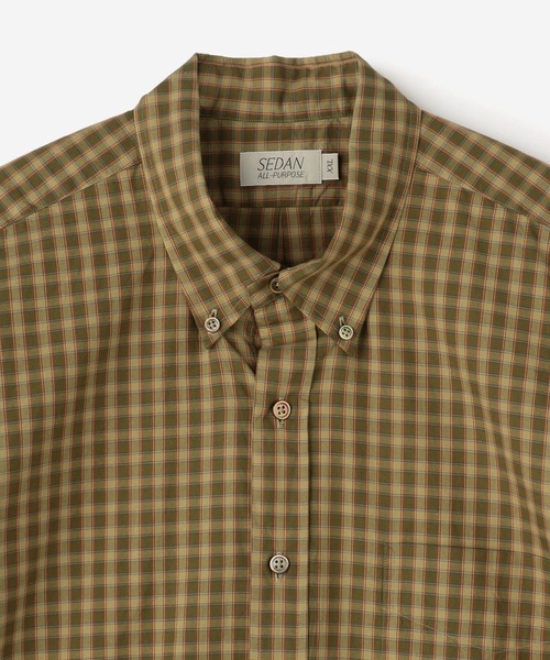 SEDAN ALL-PURPOSE（セダンオールパーパス）の「SEDAN ALL-PURPOSE | 半袖チェックシャツ MEN（シャツ/ブラウス・メンズ・ブルー系その他/ブラウン系その他・LARGE/X-LARGE/XX-LARGE）」の5枚目の写真