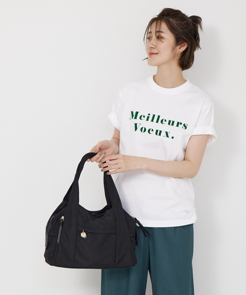 Abahouse Devinette（ドゥヴィネット）の「【Avancer】フェイクレザーコンビナイロントートバッグ（ボストンバッグ・レディース・グレー/ピンクベージュ/ブラック・フリー）」の2枚目の写真