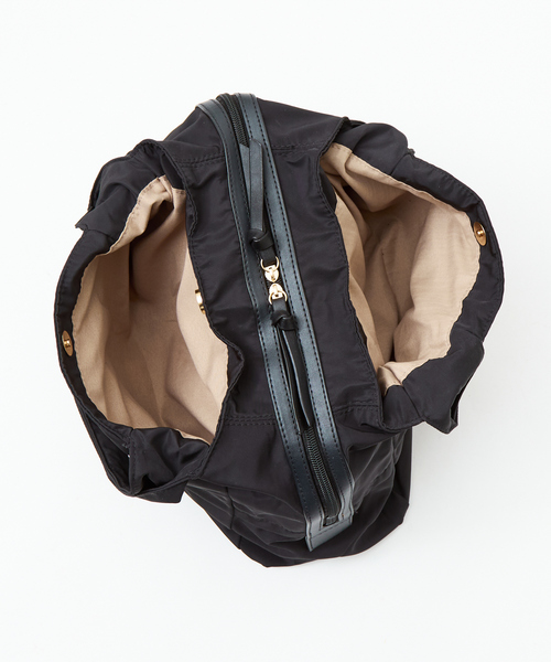 Abahouse Devinette（ドゥヴィネット）の「【Avancer】フェイクレザーコンビナイロントートバッグ（ボストンバッグ・レディース・グレー/ピンクベージュ/ブラック・フリー）」の18枚目の写真