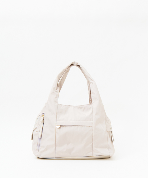 Abahouse Devinette（ドゥヴィネット）の「【Avancer】フェイクレザーコンビナイロントートバッグ（ボストンバッグ・レディース・グレー/ピンクベージュ/ブラック・フリー）」の5枚目の写真