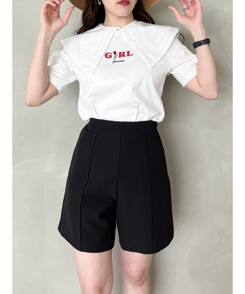 jumelle（ジュメロ）の「ピンタックショートパンツ【低身長~高