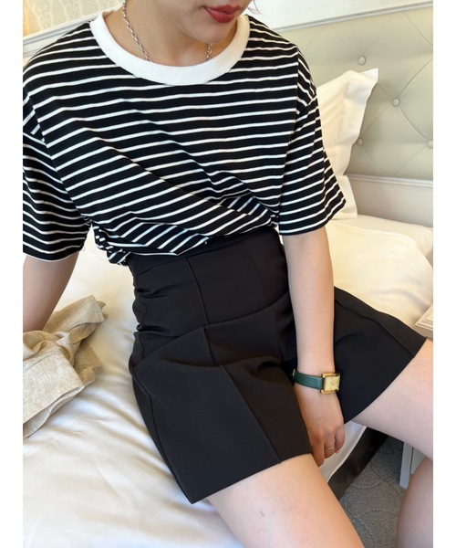 JUMELLE（ジュメロ）の「ピンタックショートパンツ【低身長~高身長】（その他パンツ・レディース・ブラック・FREE/M/S）」の2枚目の写真