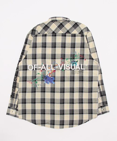 L.H.P Private Brand(エルエイチピープライベートブランド)の「A4A/エーフォーエー/バックロゴチェックシャツ(シャツ/ブラウス・メンズ・ネイビー/イエロー・M/L)」の7枚目の写真