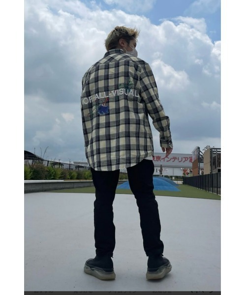 L.H.P Private Brand(エルエイチピープライベートブランド)の「A4A/エーフォーエー/バックロゴチェックシャツ(シャツ/ブラウス・メンズ・ネイビー/イエロー・M/L)」の8枚目の写真