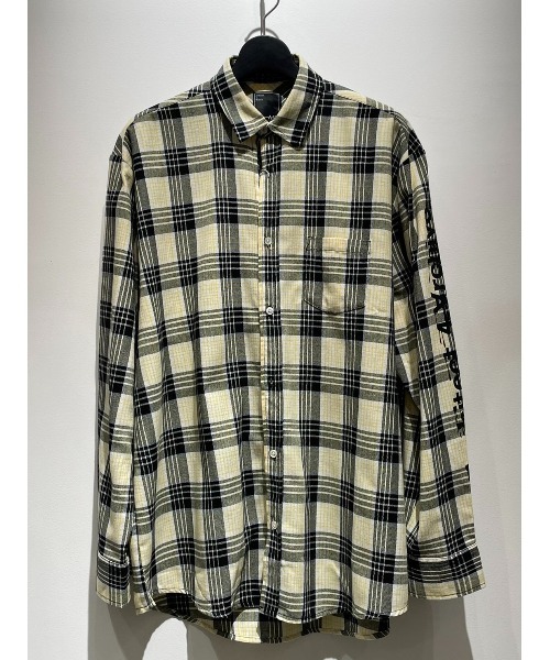 L.H.P Private Brand(エルエイチピープライベートブランド)の「A4A/エーフォーエー/バックロゴチェックシャツ(シャツ/ブラウス・メンズ・ネイビー/イエロー・M/L)」の9枚目の写真