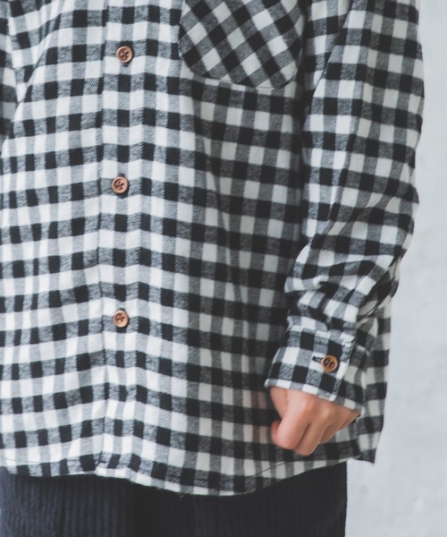 pairmanon（ペアマノン）の「【かぞくおそろい】スタンドカラーポケット付き長袖シャツ（シャツ/ブラウス・キッズ・ブラック系その他2/ベージュ系その他2/ブルー系その他2/ブルー系その他4・110/120/150/140/130/100/90）」の9枚目の写真