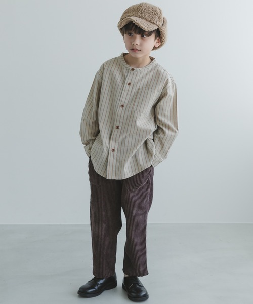 pairmanon（ペアマノン）の「【かぞくおそろい】スタンドカラーポケット付き長袖シャツ（シャツ/ブラウス・キッズ・ブラック系その他2/ベージュ系その他2/ブルー系その他2/ブルー系その他4・110/120/150/140/130/100/90）」の12枚目の写真