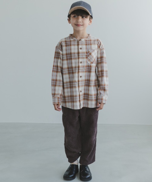 pairmanon（ペアマノン）の「【かぞくおそろい】スタンドカラーポケット付き長袖シャツ（シャツ/ブラウス・キッズ・ブラック系その他2/ベージュ系その他2/ブルー系その他2/ブルー系その他4・110/120/150/140/130/100/90）」の14枚目の写真