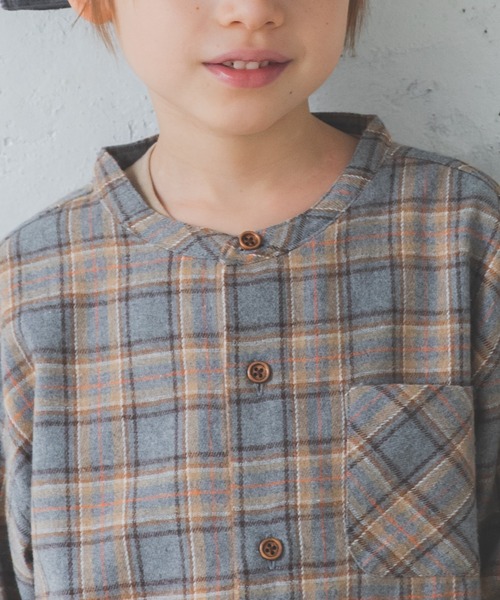 pairmanon（ペアマノン）の「【かぞくおそろい】スタンドカラーポケット付き長袖シャツ（シャツ/ブラウス・キッズ・ブラック系その他2/ベージュ系その他2/ブルー系その他2/ブルー系その他4・110/120/150/140/130/100/90）」の15枚目の写真