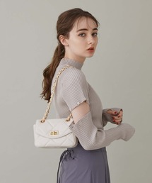 袖取り外しリブニット