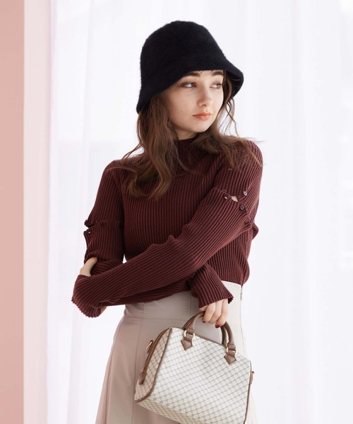 archives（アルシーヴ）の「袖取り外しリブニット（ニット/セーター・レディース・ブラック/ベージュ/ブラウン/アイボリー・MEDIUM）」の4枚目の写真