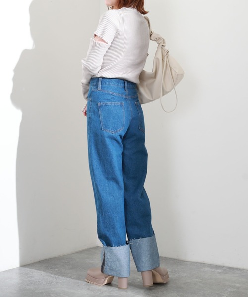 archives（アルシーヴ）の「袖取り外しリブニット（ニット/セーター・レディース・ブラック/ベージュ/ブラウン/アイボリー・MEDIUM）」の9枚目の写真