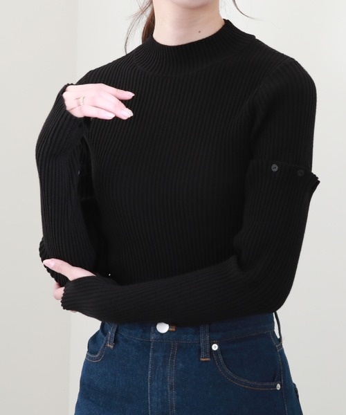 archives（アルシーヴ）の「袖取り外しリブニット（ニット/セーター・レディース・ブラック/ベージュ/ブラウン/アイボリー・MEDIUM）」の10枚目の写真