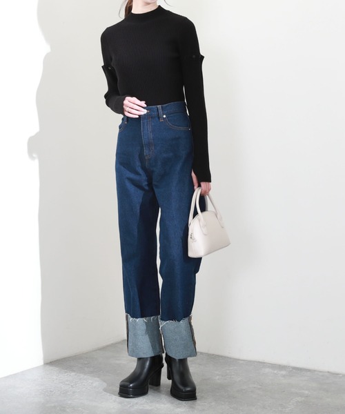 archives（アルシーヴ）の「袖取り外しリブニット（ニット/セーター・レディース・ブラック/ベージュ/ブラウン/アイボリー・MEDIUM）」の17枚目の写真