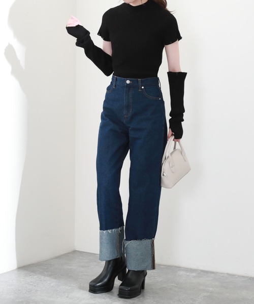 archives（アルシーヴ）の「袖取り外しリブニット（ニット/セーター・レディース・ブラック/ベージュ/ブラウン/アイボリー・MEDIUM）」の18枚目の写真