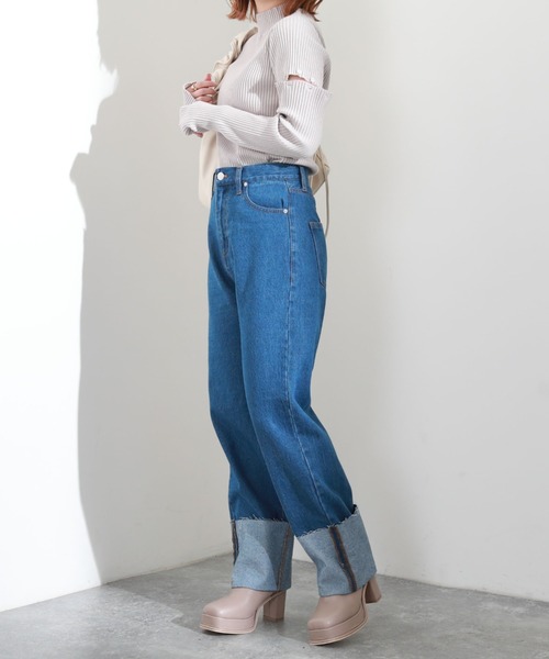 archives（アルシーヴ）の「袖取り外しリブニット（ニット/セーター・レディース・ブラック/ベージュ/ブラウン/アイボリー・MEDIUM）」の7枚目の写真