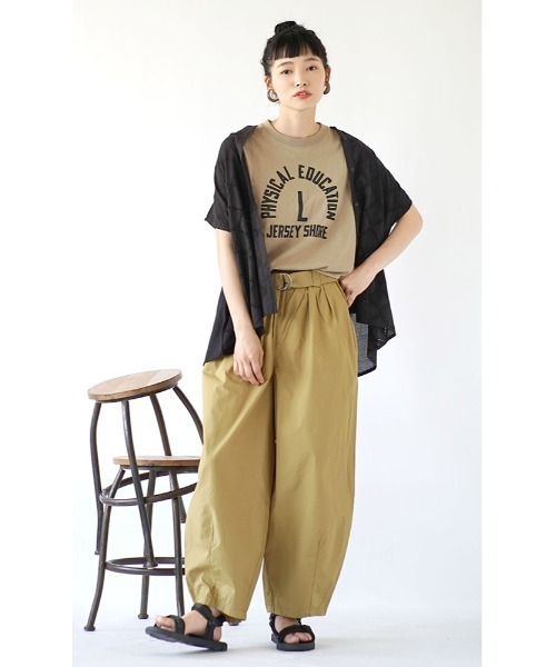 apartment department(アパートメントデパートメント)の「リボンベルト付 コクーンパンツ(その他パンツ・レディース・マスタード/アイボリー・M)」の6枚目の写真