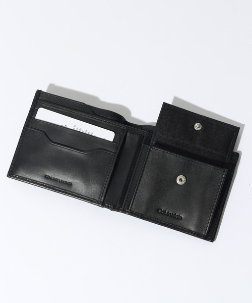 Calvin Klein(カルバン・クライン)の「【Calvin Klein/カルバンクライン】ワンポイント レザーコンパクトウォレット(財布・メンズ・ブラック/ブラウン・FREE)」の4枚目の写真