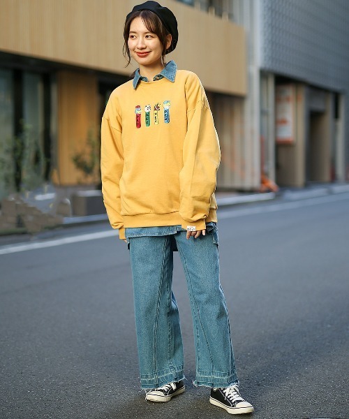 チチカカ（チチカカ）の「PEZ 刺繍プルオーバー 【WEB・一部店舗限定】【ユニセックス】（スウェット・レディース・チャコールグレー/カラフル/オレンジ・MEDIUM/LARGE）」の7枚目の写真