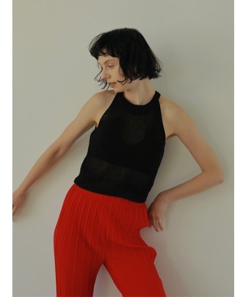 AMAIL（アマイル）の「Petite mesh circle TT（タンクトップ・レディース・ホワイト/ブラック/グリーン・FREE）」の3枚目の写真