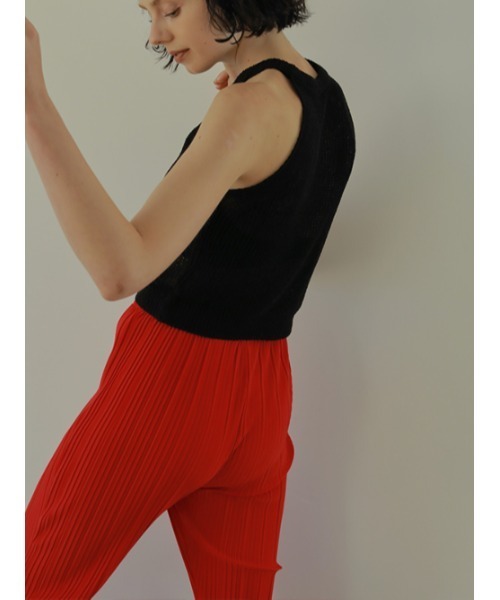 AMAIL（アマイル）の「Petite mesh circle TT（タンクトップ・レディース・ホワイト/ブラック/グリーン・FREE）」の4枚目の写真