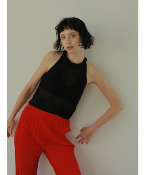 AMAIL（アマイル）の「Petite mesh circle TT（タンクトップ・レディース・ホワイト/ブラック/グリーン・FREE）」の6枚目の写真