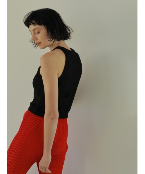 AMAIL（アマイル）の「Petite mesh circle TT（タンクトップ・レディース・ホワイト/ブラック/グリーン・FREE）」の7枚目の写真